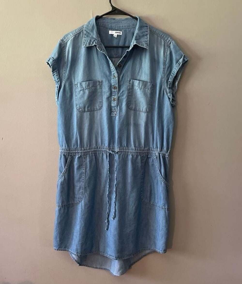 Sonoma Goods For Life Cap Sleeve Chambray Shirt Dress